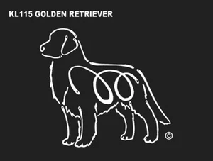 Golden Retriever K Line Dog Breed Window Tattoo Decal - Picture 1 of 1