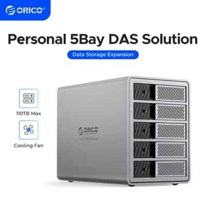 ORICO 5Bay Hard Drive Enclosure USB3.0 for DAS Solution Series Alu 110TB Alu - Bild 1 von 12