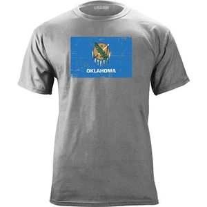 Oklahoma State Flag Distressed T-Shirt - Bild 1 von 2