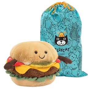 Jelly Cat Amuseable Burger Plüsch - EXTRA weiches Fast-Food-Kuscheltier NEU mit - Bild 1 von 6