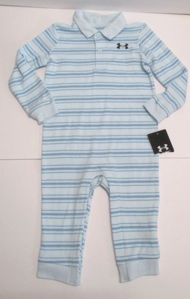 NEW NWT TODDLER BOYS UNDER ARMOUR BLUE STRIPED LONGALL OUTFIT SIZE 24 MONTHS - Image 1 of 1