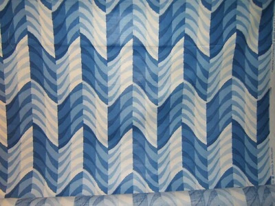 GP & J Baker, Mistral, Stripe Novelty, BTY, Color Blue and White - Image 1 of 3