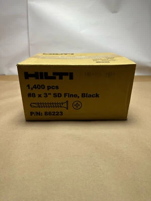 Lote de 1400 tornillos autoperforantes para paneles de yeso Hilti 8 x 3" PBH SD #86223 Foto 1 de 4