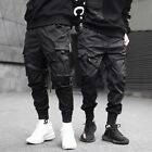 Pantalones de carga Bombachos con cintas para hombres ropa de calle hip hop moda