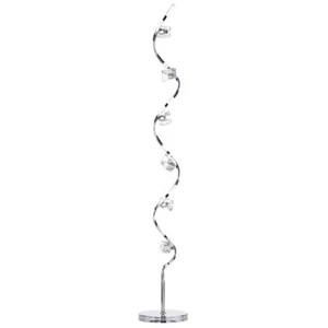 Litecraft Floor Lamp Twirl 6 Arm Base With Clear Glass Shades - Chrome Clearance - Picture 1 of 4