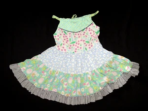 MATILDA JANE It's a Wonderful Parade Everything Nice Dress Girls Sz 6 Cat Print - Picture 1 of 6