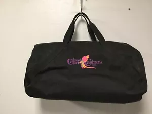 Graphic Overnight Weekender Gym Bag Black Duffle Zip Closure Isle Of Capri H2 - Picture 1 of 6