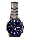 Casio Edifice Men's Chrono Blue Dial 42mm All Stainless Steel Watch EFV-510