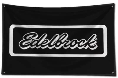 Bandera - Edelbrock * Negro * ¡Rendimiento en su MEJOR MOMENTO! Se envía a todo el mundo y GRATIS a EE. UU. Foto 1 de 2