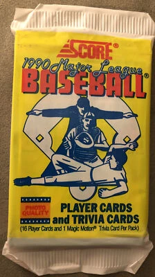 1990 Score Pack Chuck Crim Brewers (Top) Charles Nagy Indians Rookie (RC) (Back) - Image 1 of 2