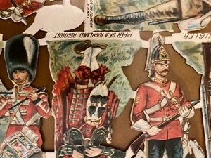 Circa 1885 Victorian Diecut Scottish Military Scrap Album Cards UNCUT Sheets (2) - Picture 1 of 8