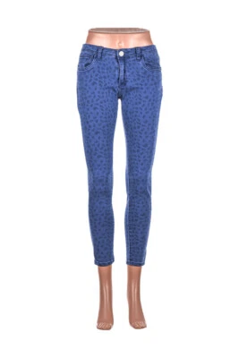 Pantalones de mujer Romeo & Juliet Couture pierna recta cintura - 27 algodón azul Foto 1 de 2