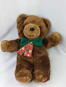 Cuddle Wit Brown Bear Plush Christmas Bow 15 Inch Stuffed Animal Toy - Picture 1 of 7