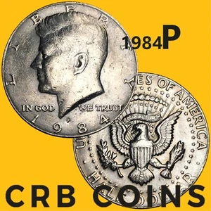 1984-P United States Kennedy Half Dollar - (Circulated) KM#A202b - HD84P - Picture 1 of 4