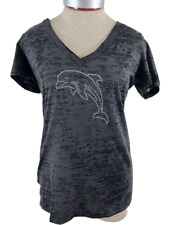 Next Level t shirt beaded dolphin size XL jr or M womens V neck short sleeve