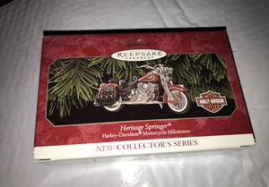 1999 Hallmark Heritage Springer 1ST Of HARLEY-DAVIDSON Series Ornament  Mortocyc - Picture 1 of 7