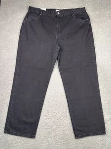 Cotton On CURVE Loose Straight Black Denim Trendy Plus Size Mom Jeans SIZE 14 - Picture 1 of 14