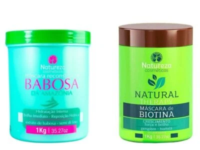 Behandlung Haar Natureza Maske Babosa 35,27oz + Natureza Biotina 35,27oz - Bild 1 von 2