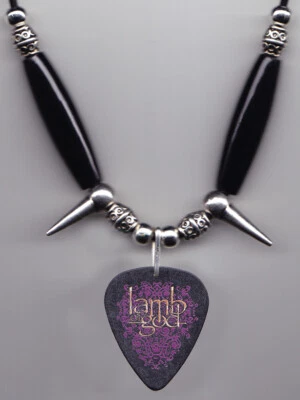 Lamb Of God Mark Morton Black Guitar Pick Necklace - 2007 Tour - Image 1 of 3