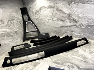 BMW E90 E91 CARBON LEDER Interieurleisten Satz CIC LHD - Picture 1 of 15