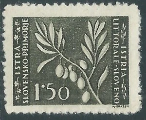 1945 OCCUPAZIONE JUGOSLAVA ISTRIA E LITORALE SLOVENO 1,50 L MNH ** - UR46-6 - Picture 1 of 1