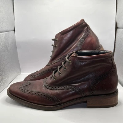 Cole Haan Liam Chukka II Wingtip Leather Brogue Boots Brown Mens 8 - Image 1 of 4