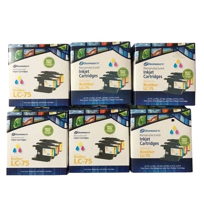 Brother LC-75 toner lot Cyan Magenta Yellow - Image 1 of 4