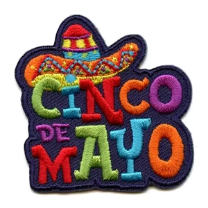 Cinco De Mayo Patch Colorful Fiesta Holiday Embroidered Iron On - Picture 1 of 2