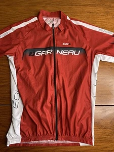 LOUIS GARNEAU LG Maglia Ciclismo Uomo Taglia Large Bicicletta Rossa - Foto 1 di 4