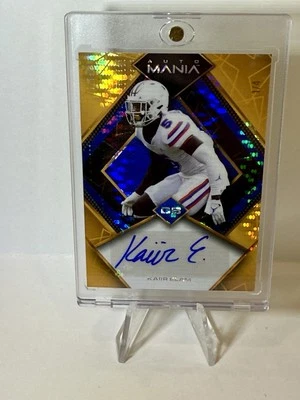 2022 Wild Card Auto Mania - Kaiir Elam #AM-D23 Gold Lazers /4 (AU, RC) Bills - Image 1 of 4