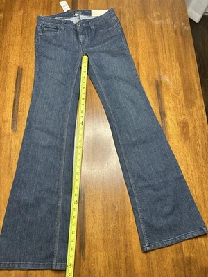 Ann Taylor LOFT Womens Modern Flare Jeans Low Rise Dark Wash Size 25/0 Blue - Image 1 of 4
