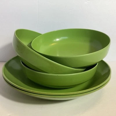 Juego de 5 cuencos vintage MCM Rosti Dinamarca Mepal melamina aguacate verde Copenhague Foto 1 de 4