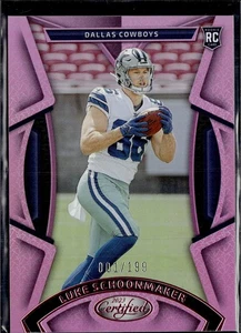 2023 Panini Certified Luke Schoonmaker RC Rookie #121 Pink 127 /199 Cowboys - Picture 1 of 2