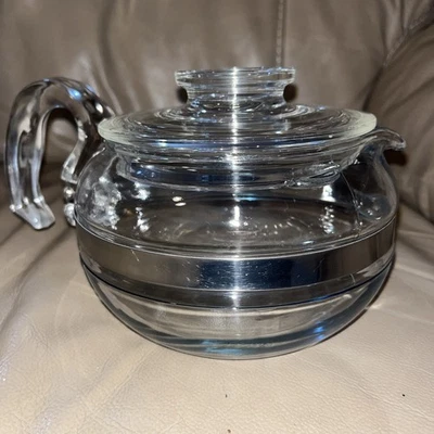 Vintage Pyrex Flameware Coffee Tea Pot Kettle 8336 8446B 6 Cup Superb Condition - Image 1 of 4