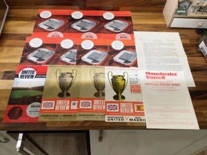 MANCHESTER UTD 1962 1968 FINAL SEMI EUROPEAN CUP COLLECTION CHARITY SHIELD 1967 - Picture 1 of 6