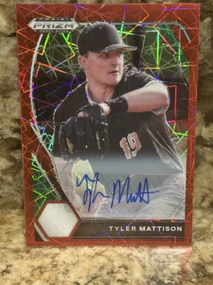 2021 Panini Prizm Draft Picks - Tyler Mattison #PDP104 Red Velocity Prizm (RC) - Image 1 of 2