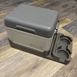 Vintage Rubbermaid/Gott Cooler Console Smoke Gray Cupholders/ Igloo Lunch Kit Nw - Picture 1 of 14