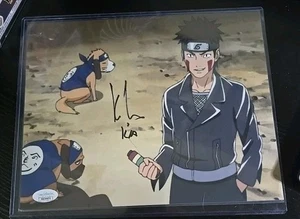 Foto autografiada de Kyle Hebert inscrita 8x10 Naruto: Shippuden certificado de autenticidad JSA Kiba - Imagen 1 de 3