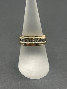 Mens 10ct Yellow Gold Diamond Ring (Pre-Owned) - Picture 1 of 10