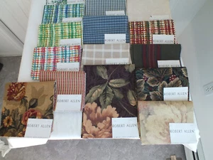 25 CRAFT COTTON drapery Robt Allen 23"x18" Samples fabric 2.5 lbs vintage OOP - Picture 1 of 9