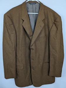 Ermenegildo Zegna Blazer Men's 48L Tall Brown Cashmere Blend Single Breasted - Picture 1 of 12