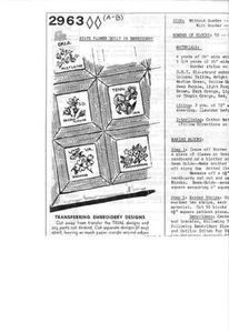 Vintage Transfer Embroidery Flower Designs 2963 - Picture 1 of 1