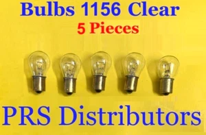 5 Pieces Clear Bulbs 1156 Single Filament 12V For Some Cars Trucks Boats - Picture 1 of 4
