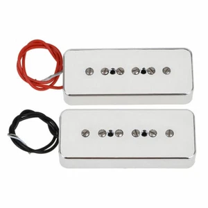 New set 2 PU Soapbar - silver - céramiques - pour guitare avec P90 - Bild 1 von 3