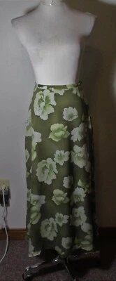 Falda SILK VALERIE STEVENS Taupe Longitud Completa 100% Seda Talla 2P Foto 1 de 4