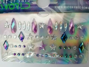 Face Gems Adhesive Glitter Jewel Sticker Festival Rave Party Body Make Up - Picture 1 of 2