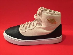 Girls Nike Air Jordan JASMINE PREMIUM HC GG Shoes Pearl White/Black Sz 5.5 - Picture 1 of 12
