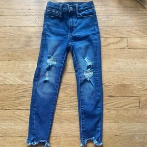 Old Navy Girls Extra High Rise Rockstar Cotton Ripped Blend Jeans (Sz. 6) - Picture 1 of 6