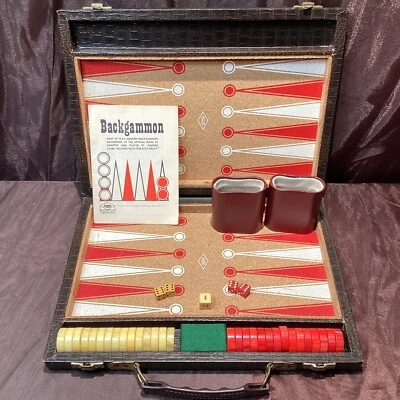 VTG Lowe 1 1/4" Butterscotch &Red Backgammon Set All Bakelite - Image 1 of 4