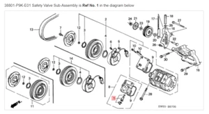 HONDA ACURA GENUINE OEM NSX Safety Valve Sub-Assembly ☆ 38801-P9K-E01 ☆ - Picture 1 of 4